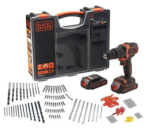 Berbequim BLACK & DECKER BDCHD18BOA-QW (500 rpm) BLACK + DECKER - Berbequins elétricos portáteis - 500 rpm, 2,5 cm madeira, 1 cm metal, 40 Nm torque