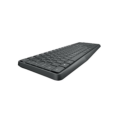 Teclado Wireless Logitech MK235 Preto e Branco Logitech - Conjuntos de acessórios de computador - wireless, preto e branco