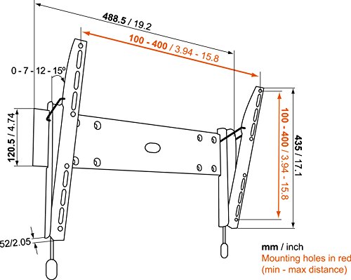 Suporte de Parede para TV VOGELS BASE 15 M (de 32'' a 55'' - até 30 kg - Preto) Vogel's - Suportes para tv e monitor - suporte, parede, tv, vogels base, 1,5 m, preto