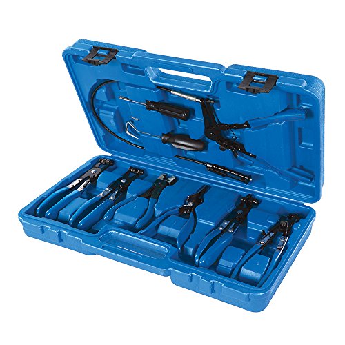 Conjunto de Alicates para Abraçadeiras de Mangueira SILVERLINE 984748 - 9 peças Silverline - Alicates - 7 peças, aço carbono, vinil, mechanism of rock