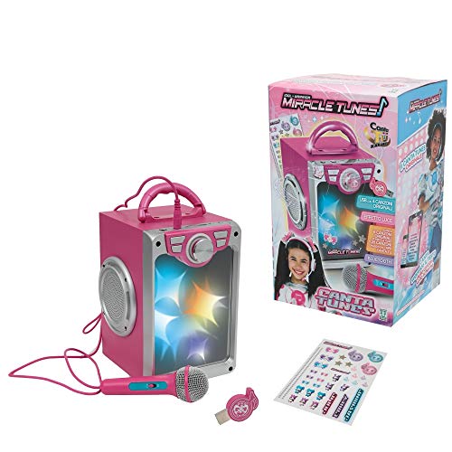Microfone KIT KARAOKE Miracle Tunes Tank Scettro (Idade Mínima Recomendada: 3 anos) Miracle Tunes - Brinquedos - karaoke, microfone, gravar, canções
