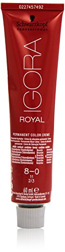 Tinta de Cabelo SCHWARZKOPF Igora Royal 8-0 (60ml) Schwarzkopf Professional - Coloração de cabelo - tinta, cabelo, schwarzkopf, igoraroyal, 60ml