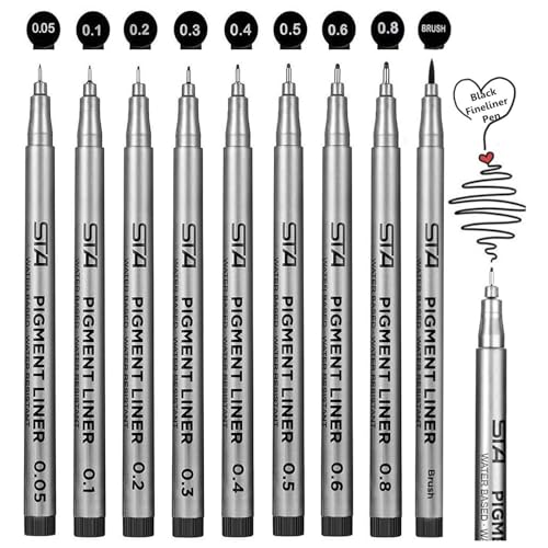 Caneta FINE LINER 1001 Preto (Ponta de Fina Linha) Gelanty - Canetas - traço fino, 0.05-0.6 mm, pincel