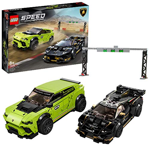 LEGO Speed Champions - Lamborghini Urus ST-X e Lamborghini Huracan Super Trofeo Evo - 76899 (Idade Mínima: 7) LEGO - Blocos de encaixe - lamborghini, Urus ST-X, Huracan Super Trofeo Evo, corrida, minifiguras