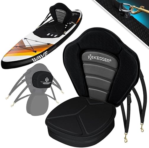 Assento KESSER SUP (Preto e Azul - 32 x 38 cm) KESSER - Assentos de veículos automotores - sup, kayak, ajustável, acolchoado, plegável