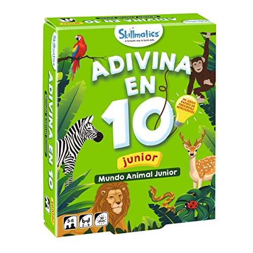 Jogo de Tabuleiro LUDILO Adivina En 10! Mundo Animal Junior (Idade Mínima Recomendada: 3 anos) Lúdilo - Jogos - tabuleiro, mundo animal, 3 anos, fichas de ajuda