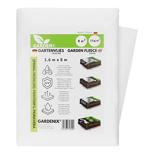 Cobertura Gardénix 8M² Vellón Proteção Congelamento Verde GARDENIX - Tecido de paisagem - 8m², vellon, proteção congelamento, verde