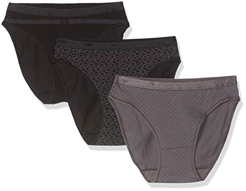 Pack de 3 Meias LÉS Pockets Coton Slips Cinzento/Antracite M Dim - Roupa interior - algodão, cotton, cinzento, antracite