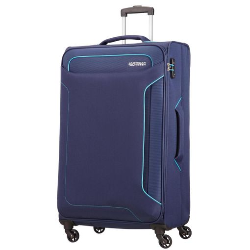 Mala de Viagem Grande AMERICAN TOURISTER Holiday Heat Azul American Tourister - Malas - 108 litros, bolsos frontais, separação interna, fechadura TSA