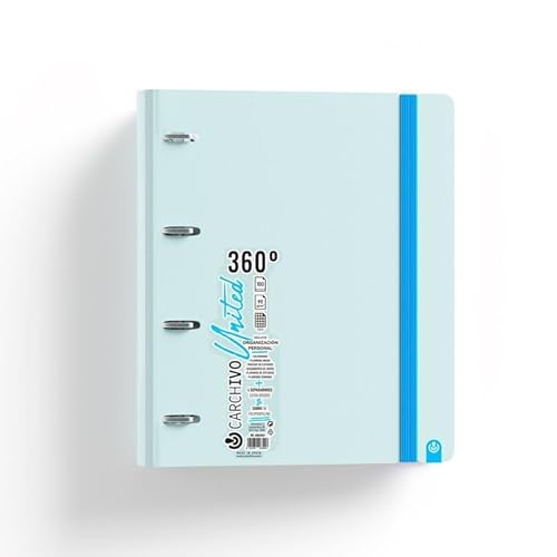 Carpeta 3 separadores Azul (A4 - Polipropileno) Carchivo - Pastas Organizadoras - 3 separadores, polipropileno, a4, resistente