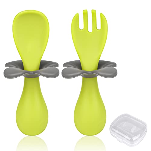 Vicloon Conjunto de Talheres e Prato de Silicone para Bebé Verde Vicloon - Jogos de talheres - silicone, bebé, flexível, resistente