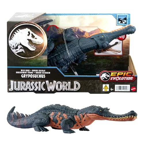 Figura de Ação MATTEL Jurassic World Gryposuchus Mattel - Brinquedos - figura, ação, 20 cm, ataque, gryposuchus
