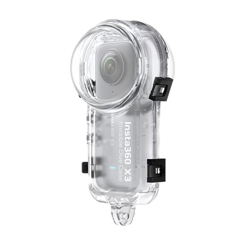 Capa para Action Cam INSTA360 X3 Invisible Dive Case Insta360 - Peças e acessórios para câmeras - polycarbonate, silicone, resistente a riscos, preto, azul