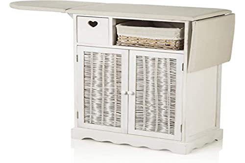 Tábua de Engomar BARONI Home (Branco - Madeira e Metal) Montemaggi - Tábuas de passarroupa - madeira, metal, branco