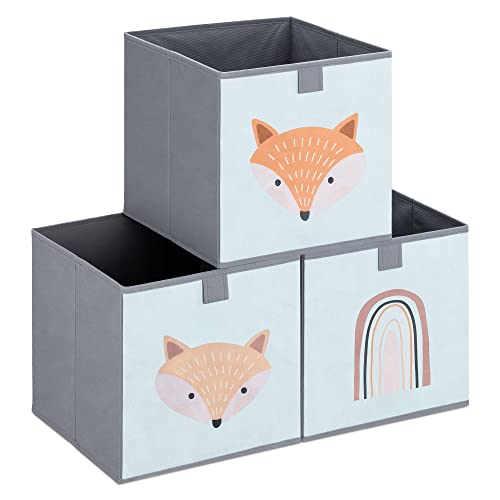 Caixa de Arrumação Infantil NAVARIS 3x (Castanho) Kw-Commerce - Armazenamento industrial - infantil, castanho, 3x