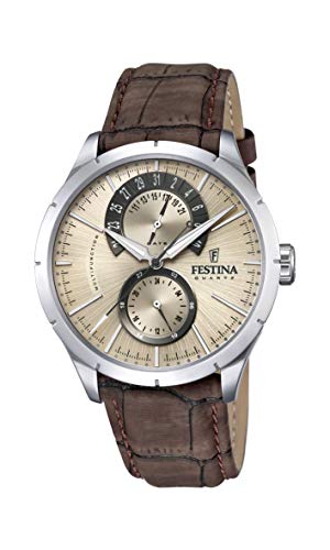 Relógio de Pulso Festina F16573/9 | Preto (Relógios) Festina - Relógios - retroiluminação, cronómetro, corrente ajustável, couro