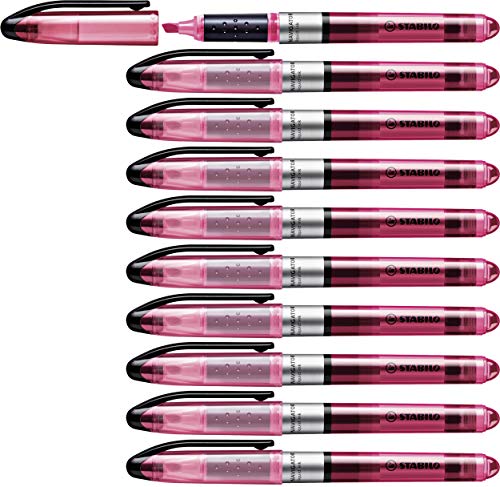 Marcador Fluorescente Stabilo Navigator Rosa (Caixa de 10) Stabilo - Marcadores e marcadores de texto - fluorescente, traço fino, tinta à base de água, caixa de 10