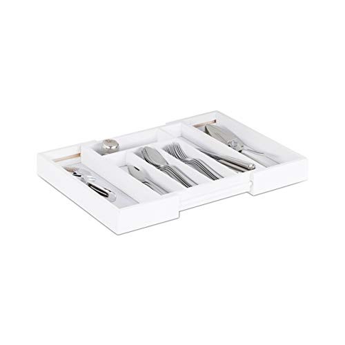 Caixa de Guardanapos Relaxdays com Alça 10023238 | Branco Relaxdays - Organizadores de utensílios e talheres - alça, branco
