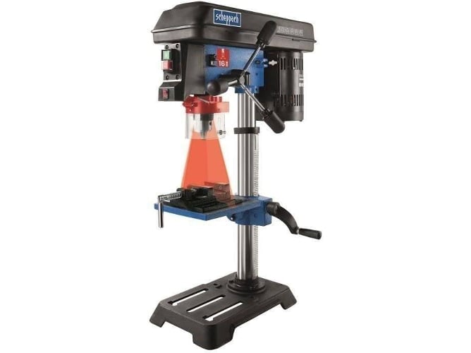 Scheppach DP16SL serra de mesa 550 W Preto, Azul Scheppach - Berbequins elétricos portáteis - 550 W, 3-16 mm, 305-405 mm, 5 velocidades