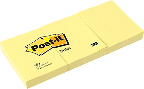Bloco de Notas Autocolantes POST-IT 3M 38X51 mm Amarelo Post-It - Notas autoadesivas - autocolantes, 38x51 mm, amarelo