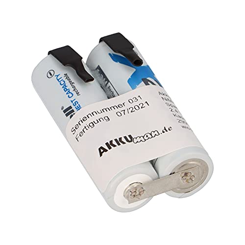 Pilha Recarregável BATERIA AA (2.4V - 2900mAh) Akkuman.de Akkutechnik vom Fachmann - Baterias de uso geral - 2900mAh, aa, recarregável, 2.4V