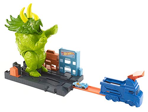 Hot Wheels Smashin´ Triceratops (Idade Mínima Recomendada: 3 anos) Hot Wheels - Brinquedos - triceratops, lançador, estrutura, 3 anos