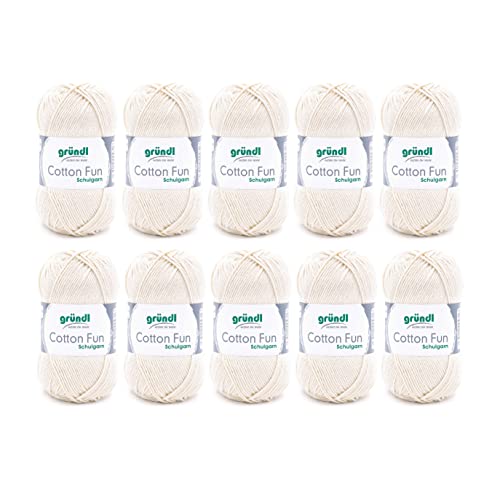 Fio de Tecido GRÜNDL Cotton Fun (100% Algodão - 10 Ovacos) Gründl - Fibras para artesanato - algodão, 100, azul claro, macio