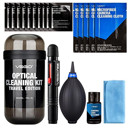 Kit de Limpeza de Lentes VSGO DKL-15 Cinzento VSGO - Limpeza de eletrônicos - limpeza, lentes, cinzento
