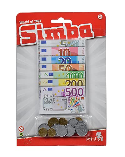 Caixa de Arrumação SIMBA TOYS Euro Set 2 Euros SIMBA - Acessórios de caixa registradora e terminal pos - moedas, notas, Euro, aprender