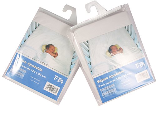 Pack de Lençóis de Baixo TI TIN (Branco - Algodão) Creaciones Forcada, s.l. - Lençóis - 2 lençóis, algodão, branco, confortável