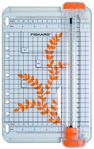 Tesoura de Papel FISKARS Surecut (Lado Curto - 15 cm) Fiskars - Ferramentas de corte e relevo para artesanato - 5 folhas, anti-desgaste, A4/A5, ergonômico