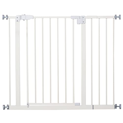 Barreira de Segurança PawHut | 74 - 98 cm | Branco PawHut - Portões para bebês e animais de estimação - segurança, 74-98 cm, branco