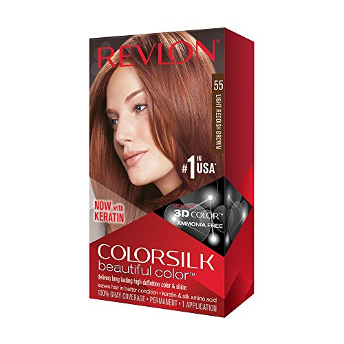 Tinta de Cabelo REVLON ColorSilk Permanent Hair Color 55-Carrot (1 Un) REVLON - Coloração de cabelo - carrot, castanho, spray, 1 un