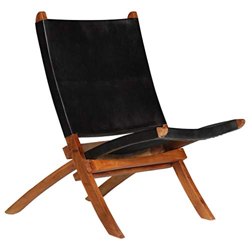 Poltrona de Couro VidaXL | Castanho (Cadeiras) vidaXL - Móveis de exterior - poltrona, couro, castanho