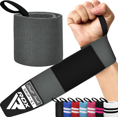 Muñequera RDX SPORTS Gym Powerlifting (Talla única) RDX - Luvas de levantamento de peso e suportes para as mãos - tamanho único, pesos suplementares, venda de força