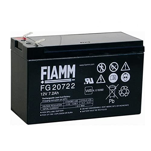 Bateria FIAMM Energy Technology FG20722 Chumbo-Ácido Selado FIAMM Energy Technology - Baterias de uso geral - 12 v, 7,2 Ah, chumbo-ácido selado, preto