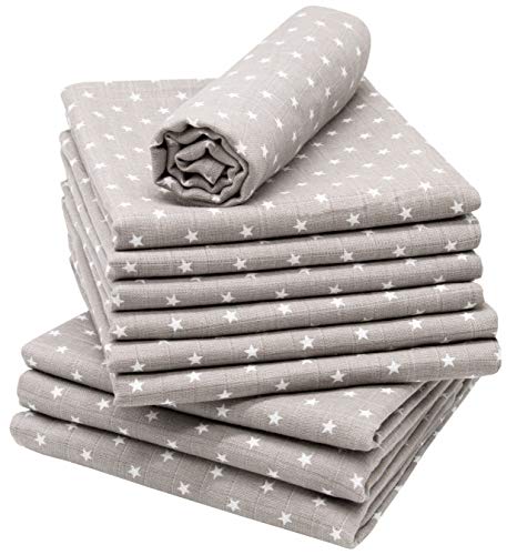 Lençol de Cama ZOLLNER 10 Muselinas para Bebé Algodão (80 x 80 cm) ZOLLNER - Toalhas - 10 muselinas, algodão, fácil de lavar, secagem máquina