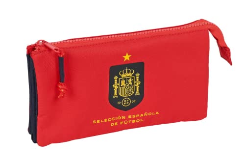 Portatodo Triple Selección Española de Fútbol safta - Estojos para canetas e lápis - três compartimentos, almofada, borracha