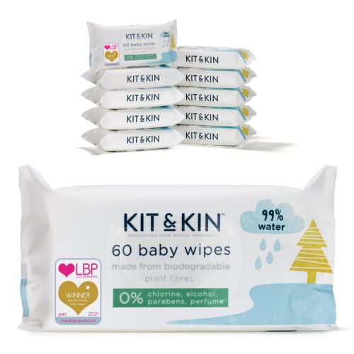 Toalhitas Húmidas KIT & KIN Premium (600 Unidades) EcoTech - Banho e corpo - húmidas, biodegradável, hipoalergénico, 600 unidades
