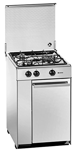Cocina MEIRELES 5302DVW (53 L - Gas Natural - Blanco) Meireles - Fogões - 3 queimadores, forno a gás natural, lava louça vidro temperado, porta-fogões aço inoxidável
