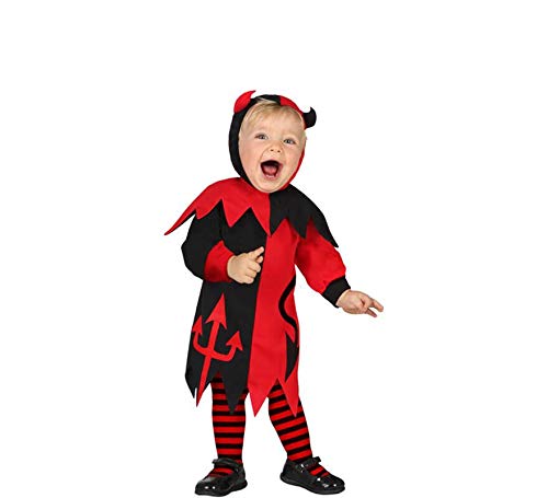Fato de Menina DISFRAZZES Demónia Vermelho E Preto (Tam: 2-4 anos) ATOSA - Fantasias - fato, acessórios, calças, luva, capa, chapeu