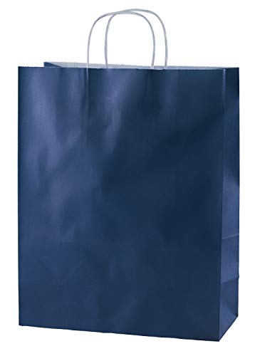 Sacos de Papel THEPAPERBAGSTORE com Cordões (Azul) Thepaperbagstore - Papel de embrulho - cordões, asas retorcidas, papel artístico, 90 g/m²