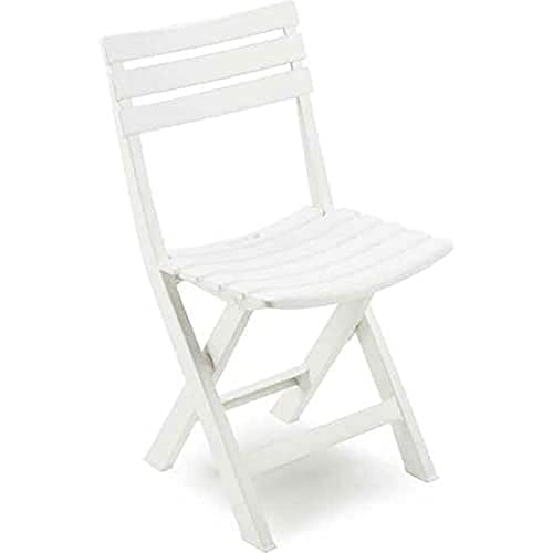 Conjunto de 4 Cadeiras de Jardim LIONELO Branco Progarden - Móveis de exterior - 4 cadeiras, resina, madeira imitada, plegável