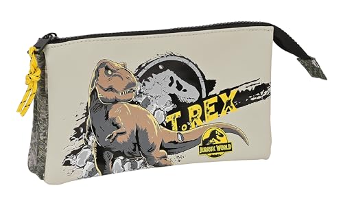 Estojo de Triângulo SAFTA Warning Jurassic World safta - Organizadores de mesa - estojo, triângulo, safta warning, jurassic world, compartimento, bolsa