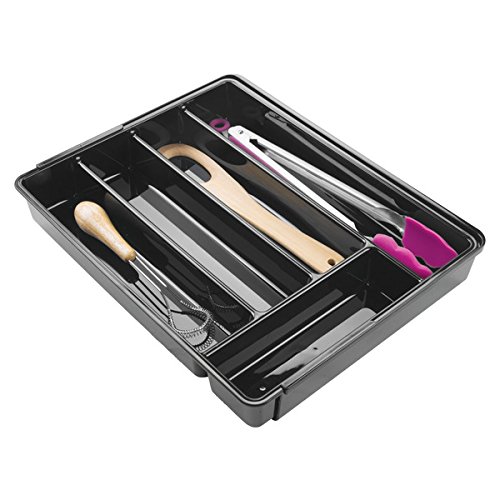 Suporte para Talheres mDesign 4-4258 | Preto mDesign - Organizadores de utensílios e talheres - suporte, talheres, preto