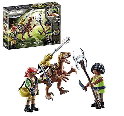 Figura de Brincar PLAYMOBIL Dino Rise Deinonychus PLAYMOBIL - Conjuntos de brinquedos - 15 cm, bico móvel, arma, pistola de ar