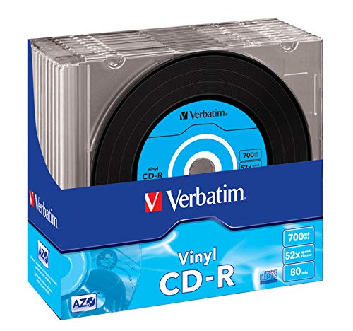 Disco de Vinil VERBATIM CD-R Azon 700MB 10 Unidades Verbatim - Downloads de música digital - 700 MB, 52x, 80 min, CD-R