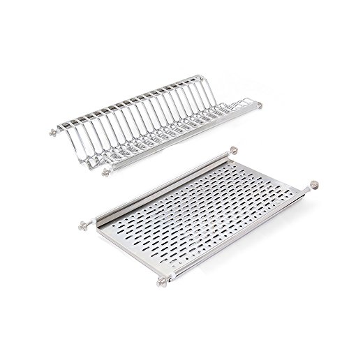 Tampa de Escorredor EMUCA 600 (Aço - 27 x 7.5 x 2 cm) Emuca - Escorredores de louça e tabuleiros de escorrer - aço, 27 x 7.5 x 2 cm, preto, prateado