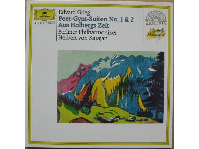 CD Peer Gynt Suites Nos.1 & 2, From Holbergs Time / Sigurd Jorsalfar DEUTSCHE GRAMMOPHON, GALLERIA, ROMANTICO, - Música e gravações de som - cd, peer gynt suites, nos.1, nos.2, from holberg time, sigurd jorsalfar