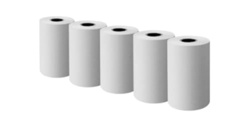 Pack 10 Rolos de Papel Térmico 57X45X12Mm Branco riva office supllies - Papel de impressora e copiadora - 10 rolos, 57x45mm, branco, auto-afixáveis